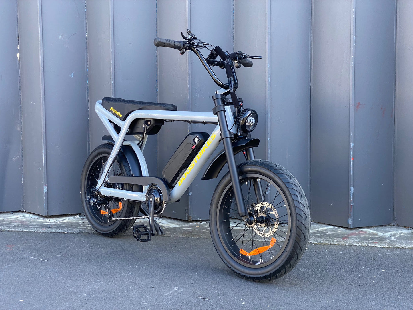 The Apache. Urban Explorer meets Retro Cool. From Boostbikes Apache Electric Bike. Fast, agile Super 73 Cross over
