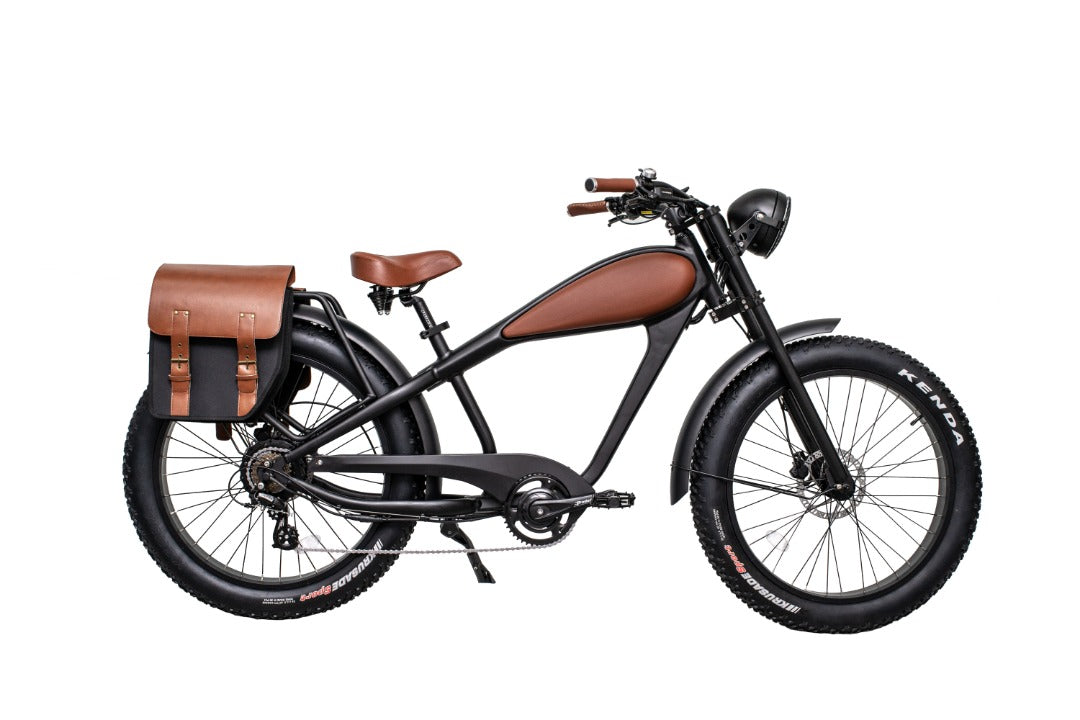Rear Carrier Bags for Scout ebike Cruiser. Boostbiikes.