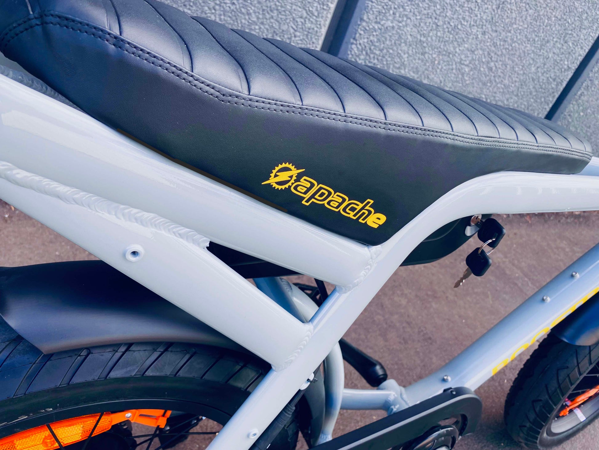 Chopper Style Seat Electric Fat Bike Fun, agile, fast and just plain Super 73 Fun. Apache Electric Bike from Boostbikes