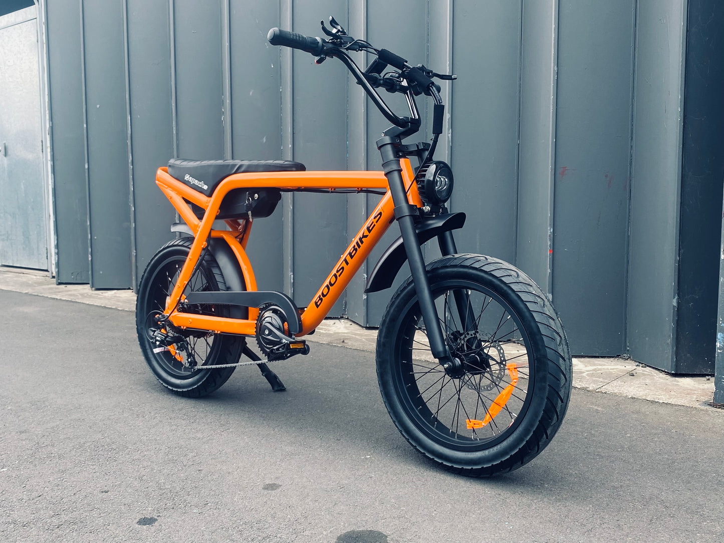 The Apache. Urban Explorer meets Retro Cool. From Boostbikes  Apache Electric Bike. Fast, agile Super 73 Cross over