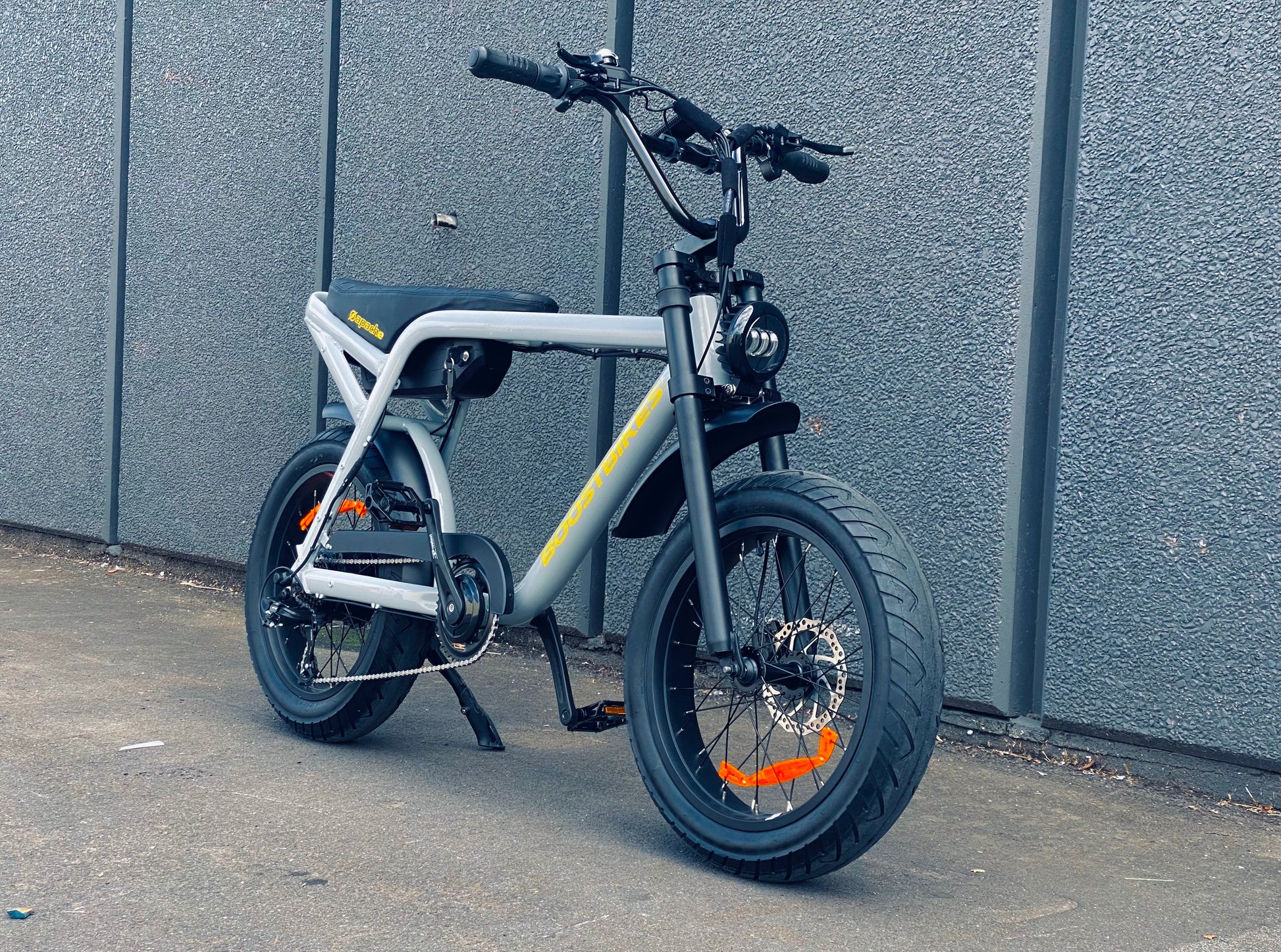  Apache. The ultimate go anywhere neighbourhood explorer.  Electric Fat Bike Fun, agile, fast and just plain Super 73 Fun. Boostbikes